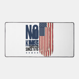 No Kings Since 1776 Patriotic Flag Shirt Design_1 Desk Mat