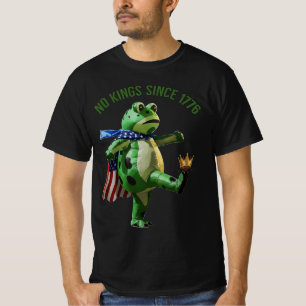 No Kings Since 1776 Portland Frog Frog Kicking T-Shirt