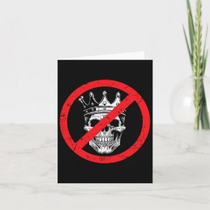 No Kings Since 1776 Usa 4th Of July Skeleton Hallo Card