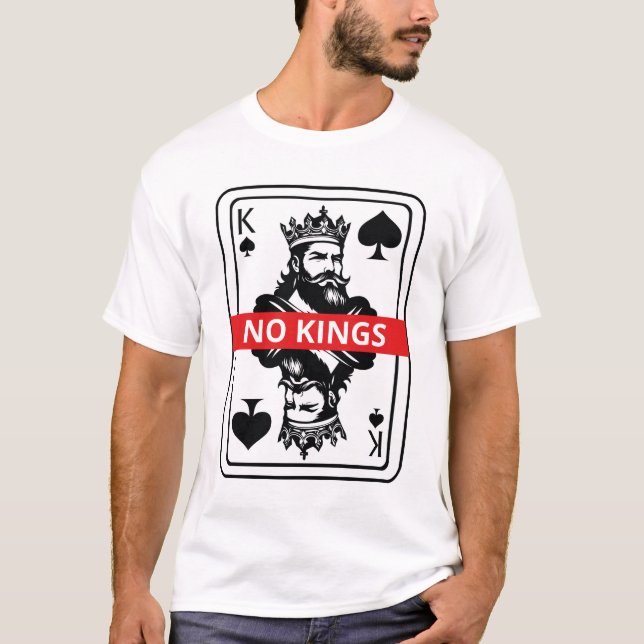 No Kings Spade Shirt – Black and White King Playin (Front)