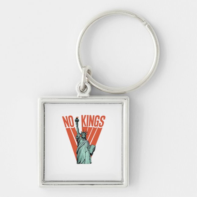 No Kings Statue Of  Protest  American Classic Key Ring (Front)