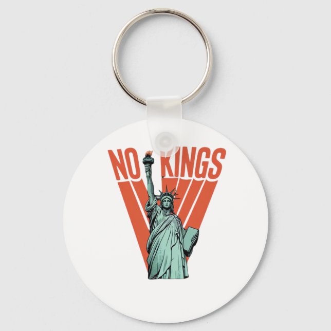 No Kings Statue Of  Protest  American Classic Key Ring (Front)