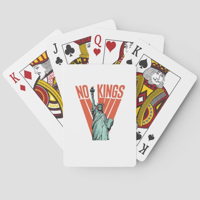 No Kings Statue Of  Protest  American Classic Playing Cards (Back)