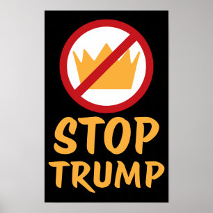 NO KINGS STOP TRUMP Anti-Trump   RYYB   Protest Poster