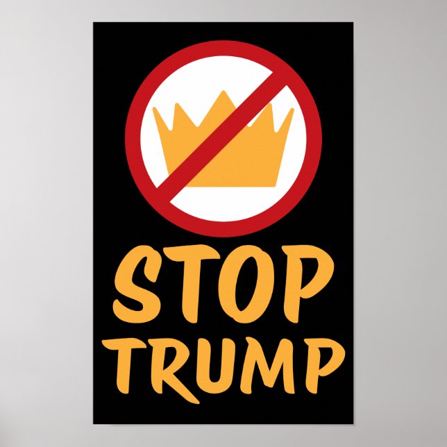 NO KINGS STOP TRUMP Anti-Trump | RYYB | Protest Poster (Front)