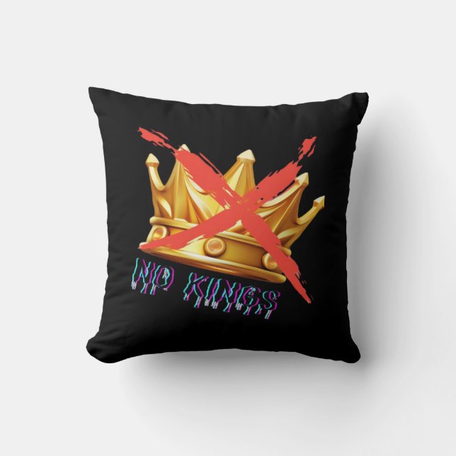 No Kings Trendy Design Cushion (Front)