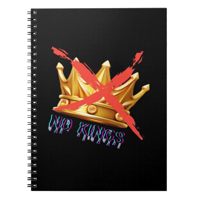 No Kings Trendy Design Notebook (Front)