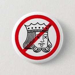 NO KINGS - Trump Protest 6 Cm Round Badge