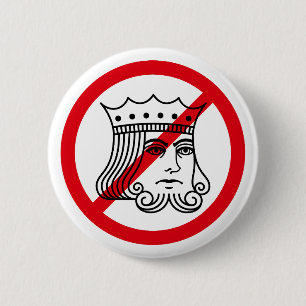 NO KINGS - Trump Protest 6 Cm Round Badge