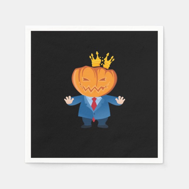 No Kings - Trumpkin Pumpkin Classic Napkin (Front)