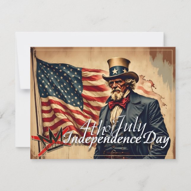 No Kings Uncle Sam Independence Day Art (Front)