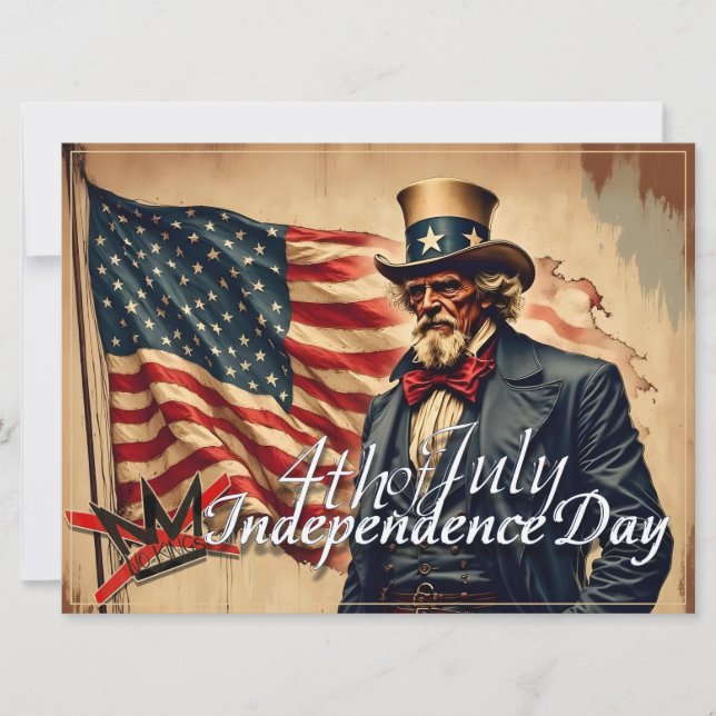 No Kings Uncle Sam Independence Day Art (Front)
