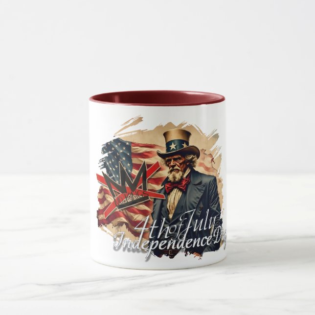 No Kings Uncle Sam Independence Day Art Mug (Center)