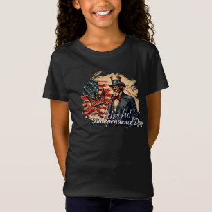No Kings Uncle Sam Independence Day Art T-Shirt