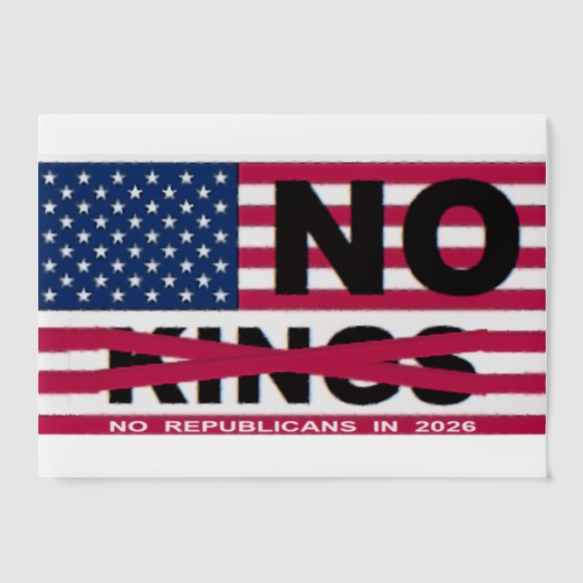 NO KINGS VELLUM INVITATIONS (Front)