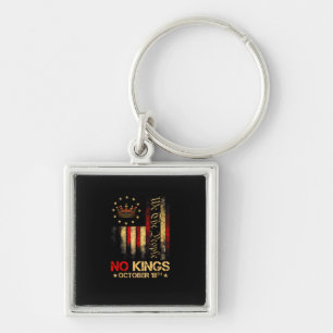No Kings Vintage America Flag 1776 Key Ring