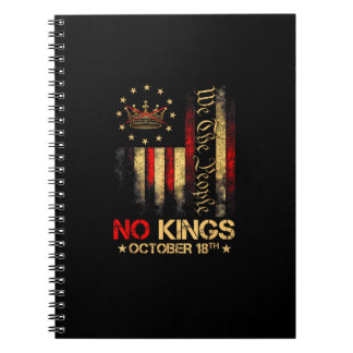 No Kings Vintage America Flag 1776 Notebook