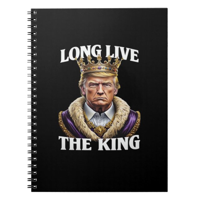 No Kings Vintage Long The King  Notebook (Front)