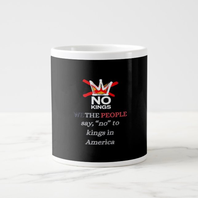 No Kings We the People Freedom Classic Style Large Coffee Mug (Front)