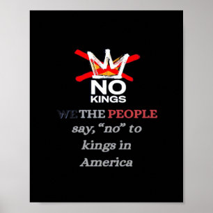 No Kings We the People Freedom Classic Style Poster