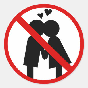 No Kisses Anti-Valentine's Day Sticker