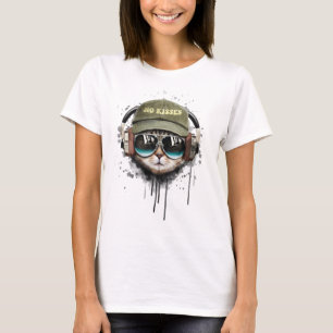 No Kisses, Just Beats: DJ Cat in the Mix T-Shirt