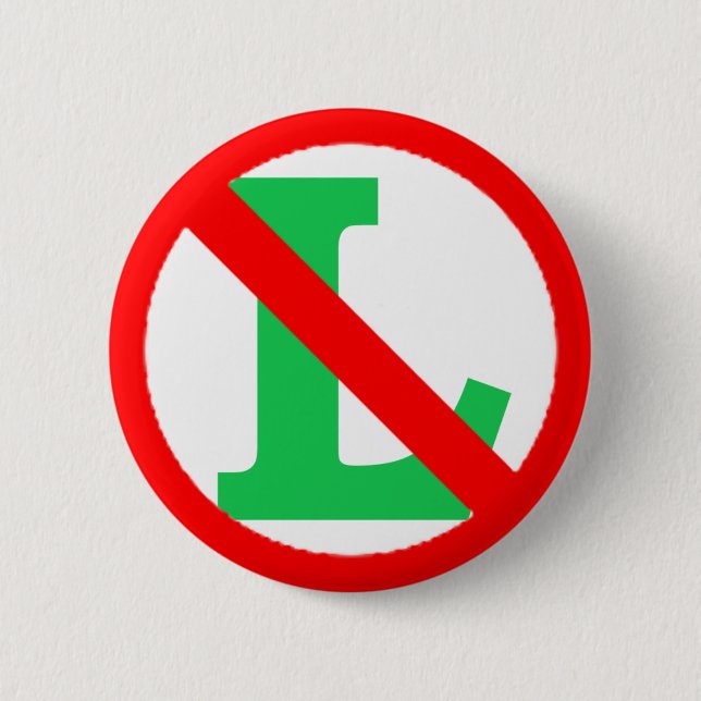 No L 6 Cm Round Badge (Front)