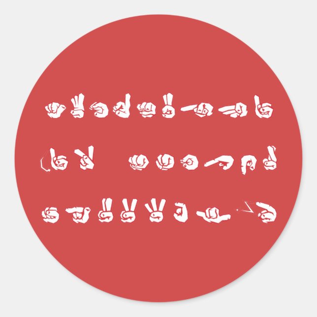 No L ASL Graffiti Classic Round Sticker (Front)