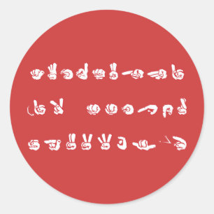 No L ASL Graffiti Classic Round Sticker