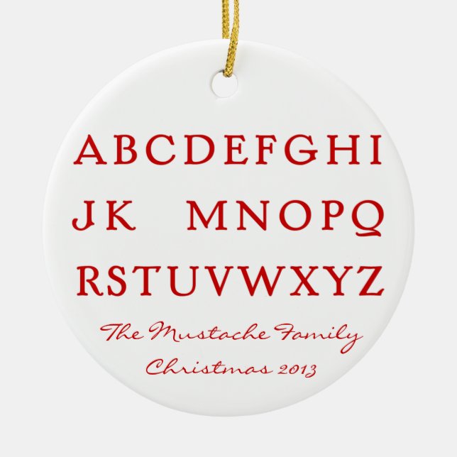 No L Ceramic Tree Decoration (Front)