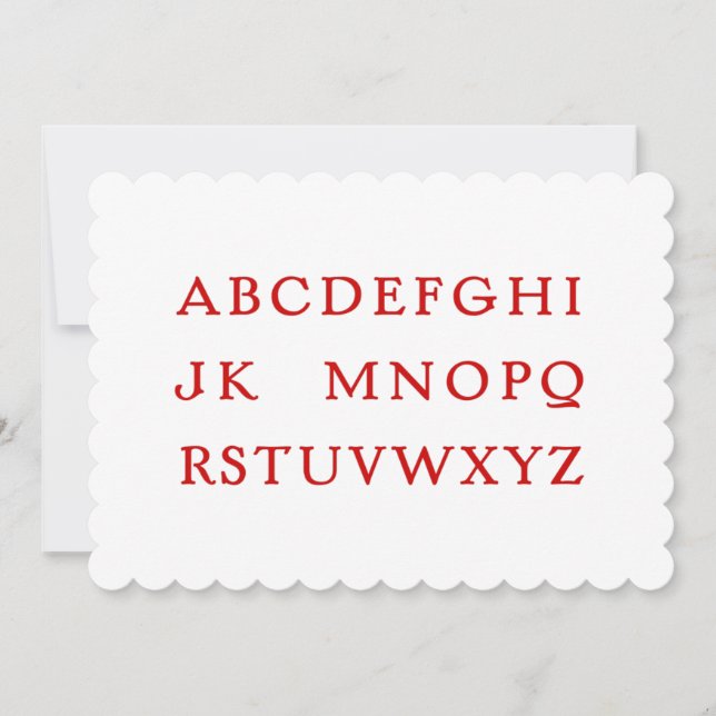 No L "Joke" Alphabet (Noel) Holiday Card (Front)