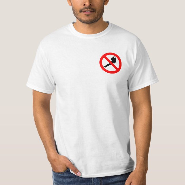 No Leaf Blowers Logo T-Shirt (Front)