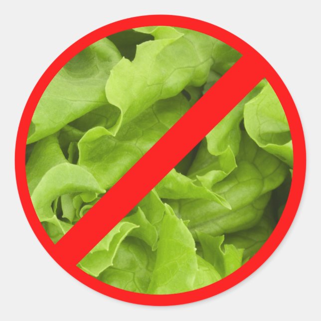 NO lettuce symbol sticker (Front)