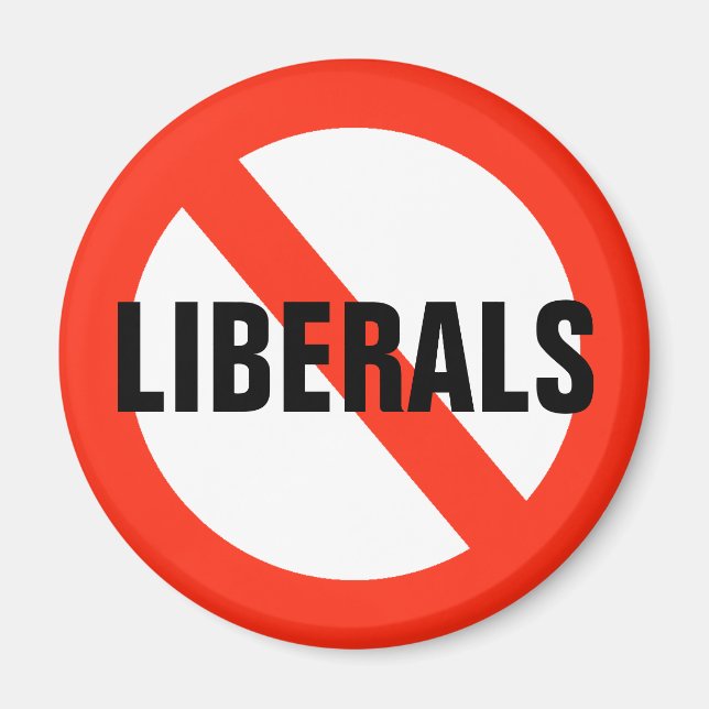 NO LIBERALS Magnet (Front)