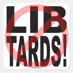 NO LIBTARDS! SQUARE STICKER
