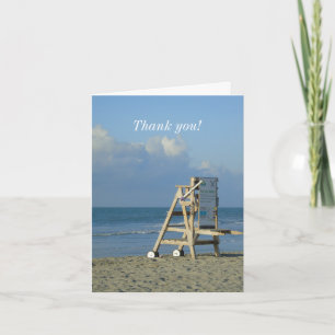 No Lifeguard On Duty Thank You Card