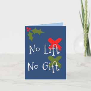 No Lift No Gift Gym CrossFit Christmas Card Humor