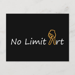 NO LIMIT ART & sign PEACE - FREEDOM - LIBERTY Postcard
