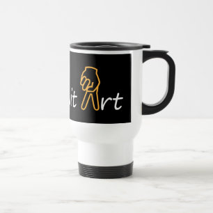 NO LIMIT ART & sign PEACE - FREEDOM - LIBERTY Travel Mug