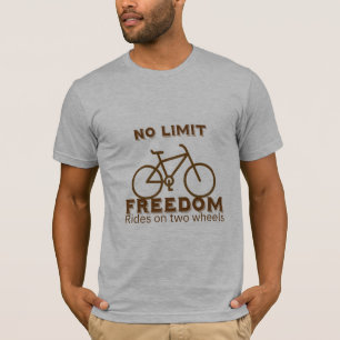 No Limit Freedom Bicycle T-Shirt for Men Cycling