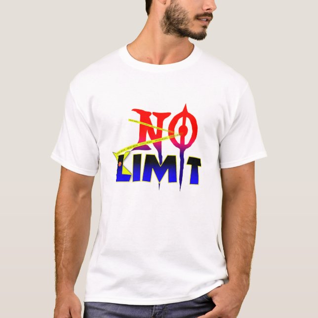 No Limit, Motivational Typography T-Shirt (Front)