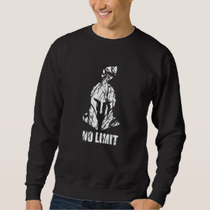 No Limit Spartan Helmet  Back Print Gym Fitness Sweatshirt