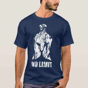 No Limit Spartan Helmet Gym Motivation Fitness Say T-Shirt