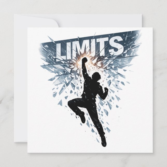 No Limits Motivation Design  Invitation (Front)