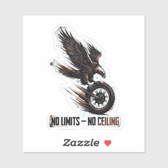 No Limits No Ceiling Eagle Motorcycle (Sheet)