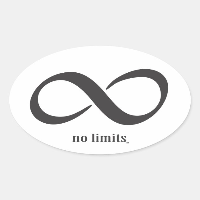 No Limits Oval Sticker (Front)