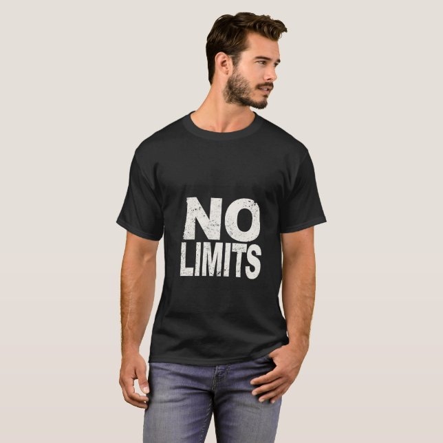NO LIMITS Sports T-Shirt – Motivational Athletic (Front Full)