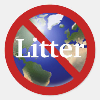 No Litter Allowed Sticker - Customised