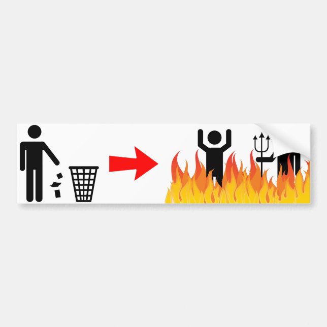 No Littering Bumper Sticker (Front)