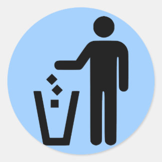 No Littering Classic Round Sticker